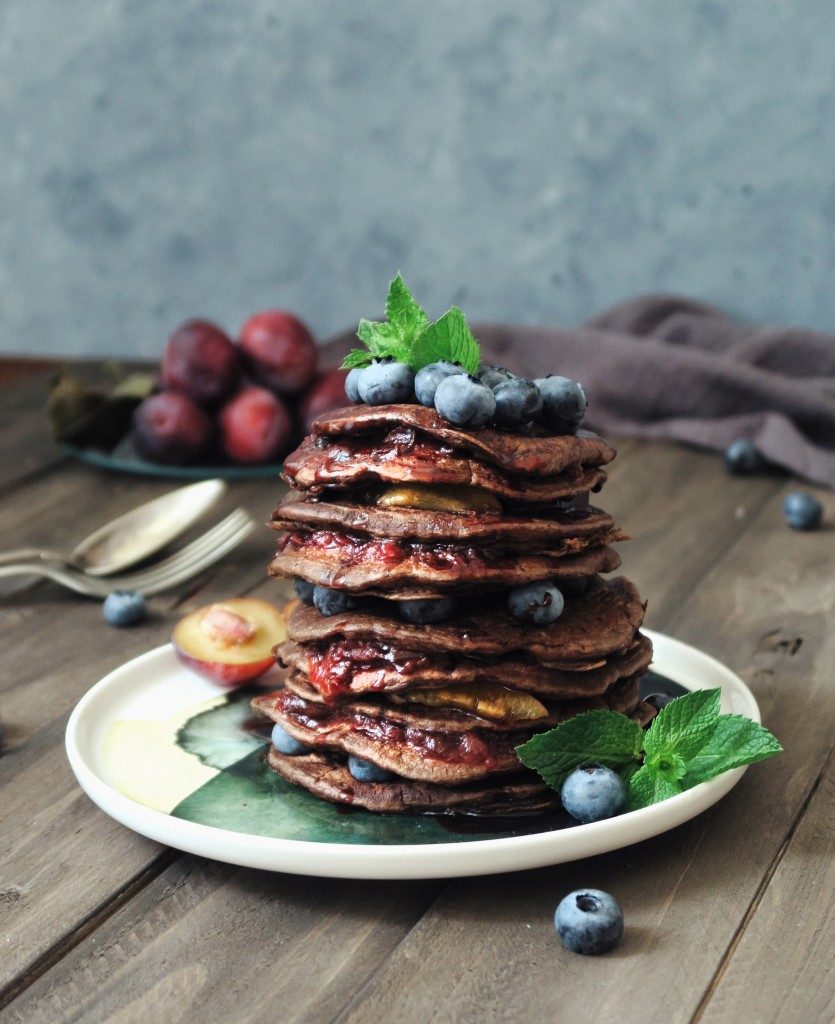 vegan čokoládové lievance