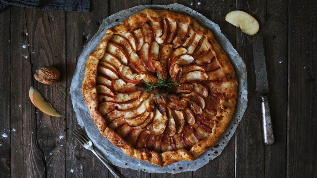 vegan jablková galettka