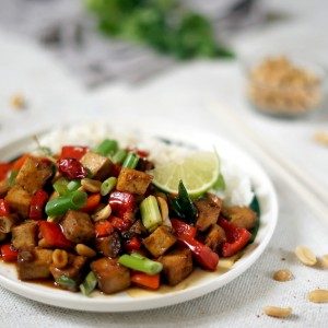 vegan kung pao s tofu
