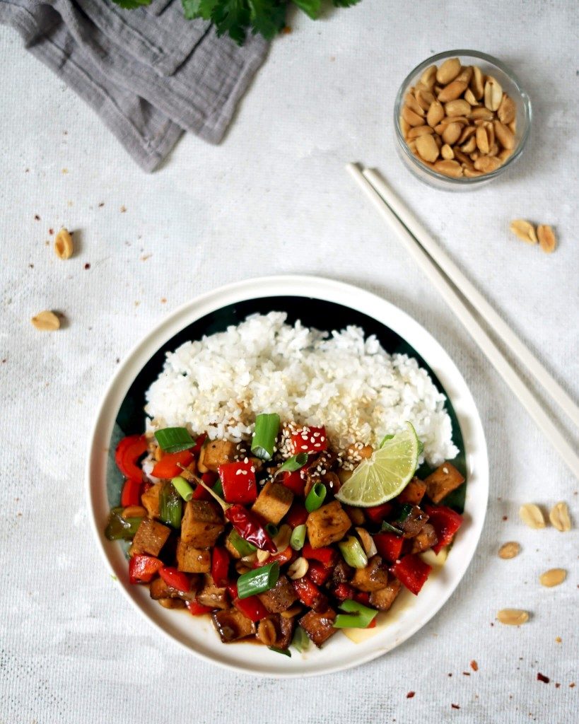 vegan kung pao tofu