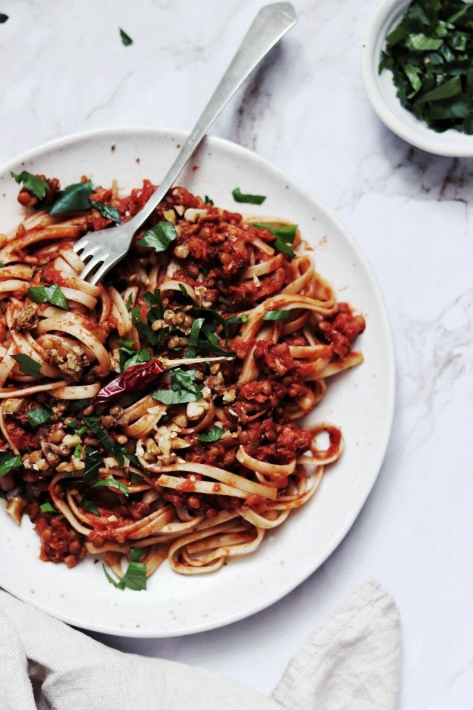 vegan bolognese špagety