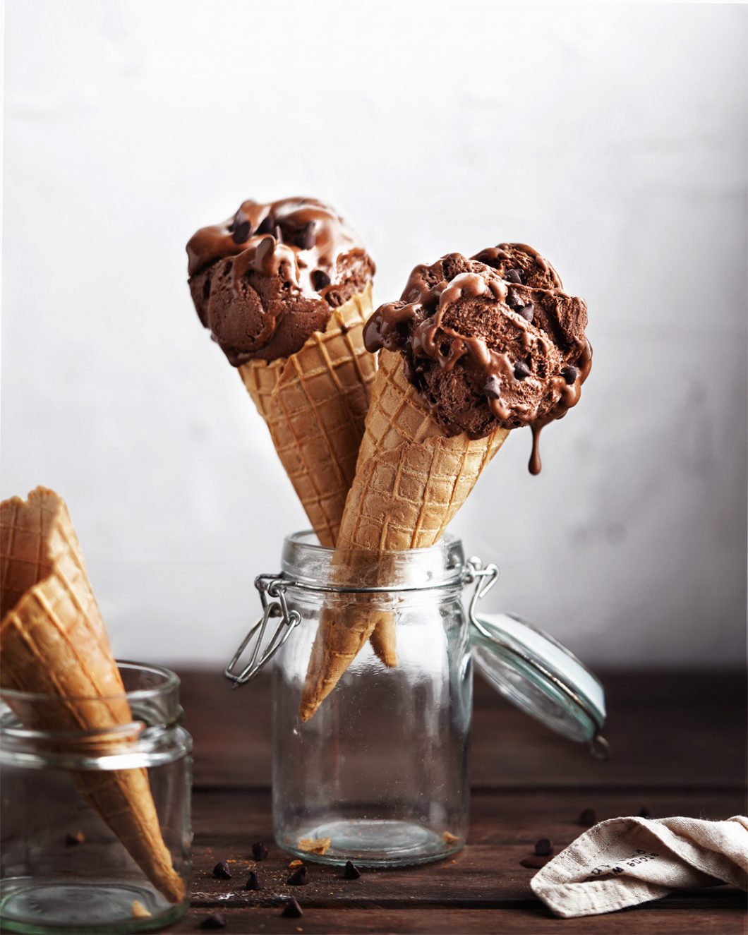 vegan čokoládová zmrzlina