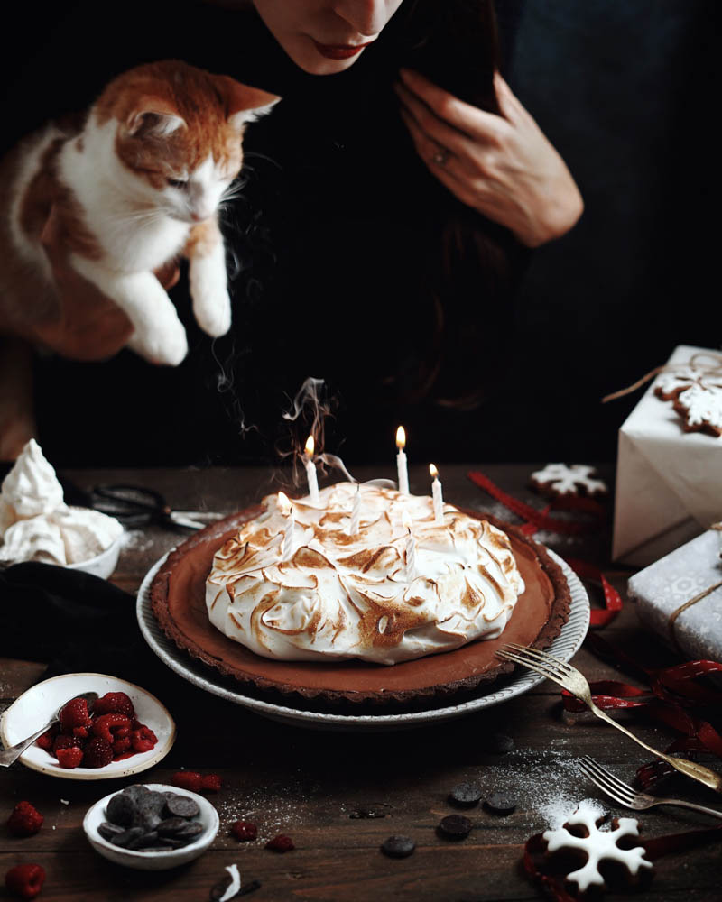 čokoládovo malinový tart vegan