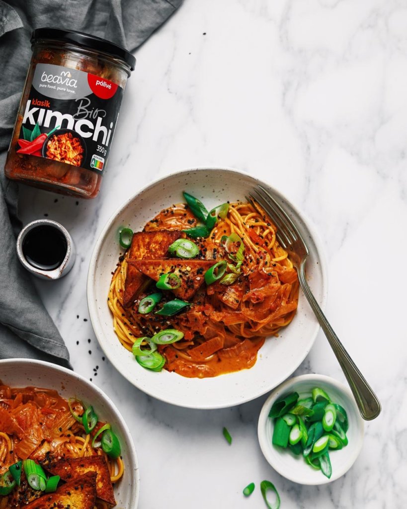 kimchi pasta vegan