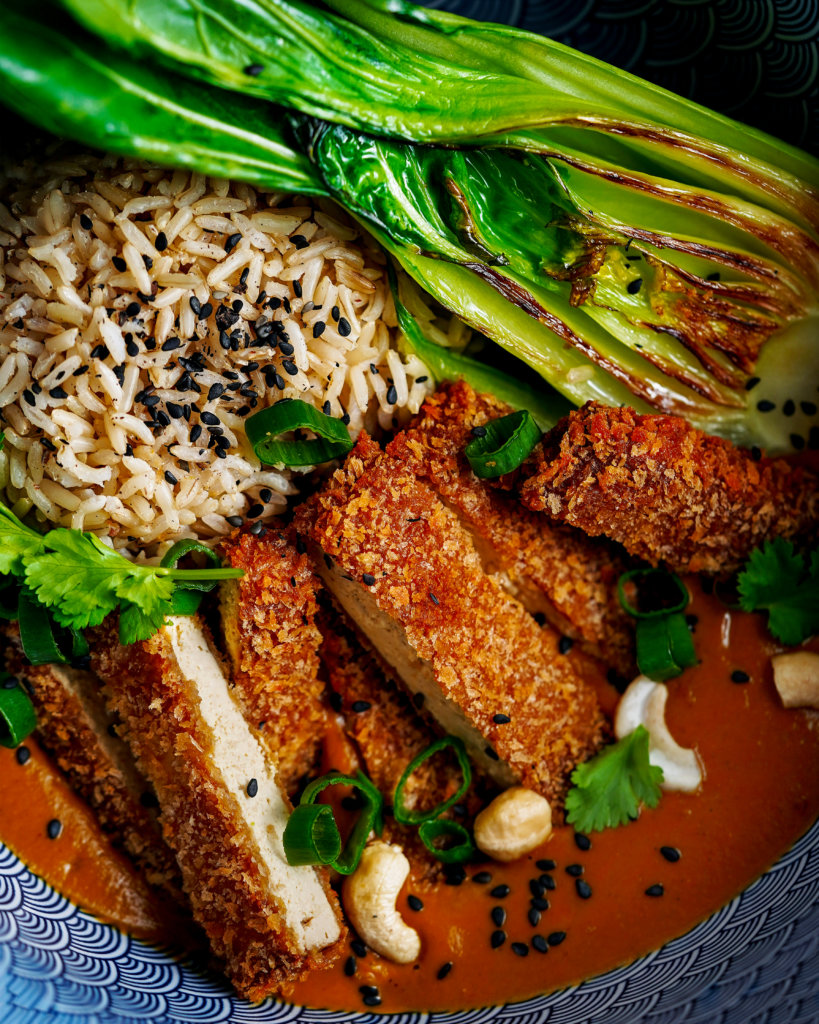 Vegan katsu curry s tofu