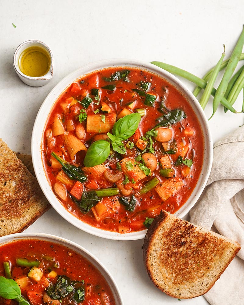 vegan minestrone polievka